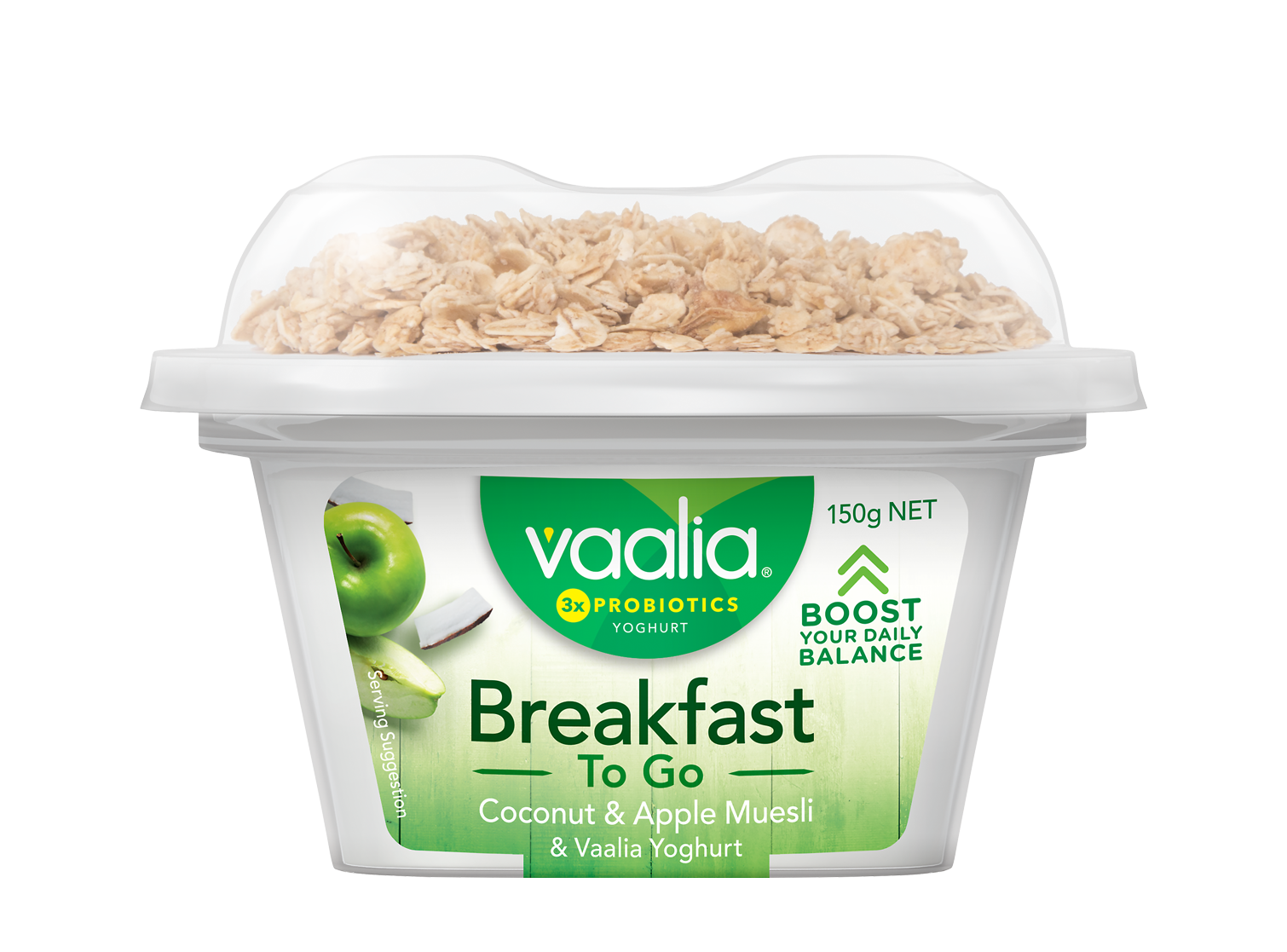 Vaalia Breakfast To Go 150g - Coconut Apple Muesli